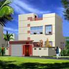 Modern Light Steel Prefab House With Basement / High Rise Light Steel Villa House