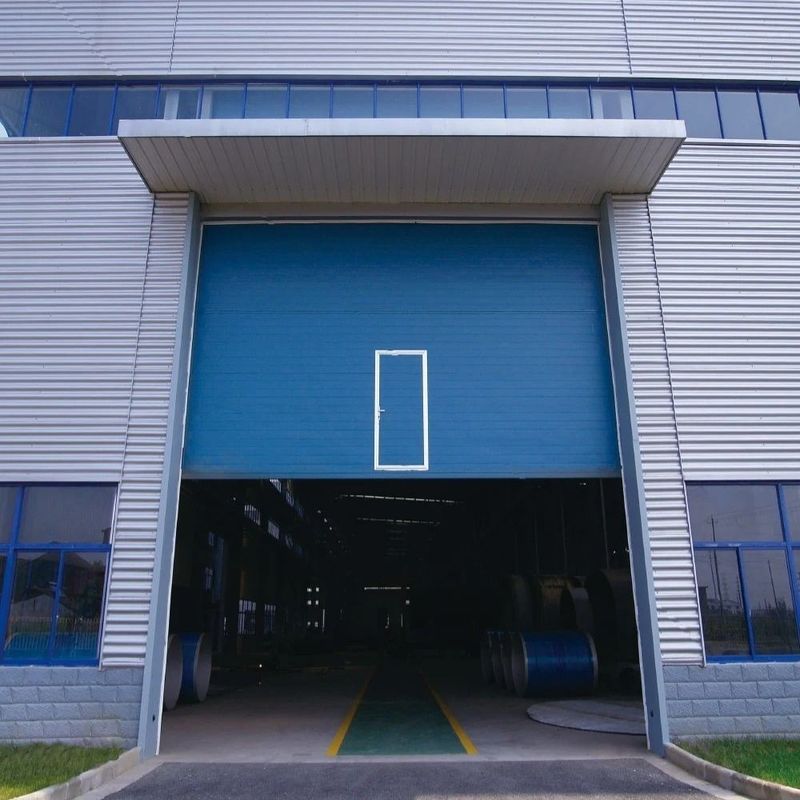 380V 50mm Polyurethane Foam Automatic Security Overhead Factory Roller Door